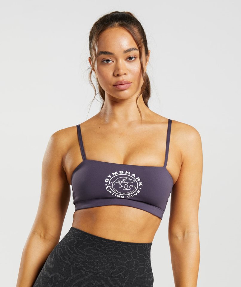 Gymshark Legacy Bandeau Sport Bh Damen Lila | AT-39-XWZE