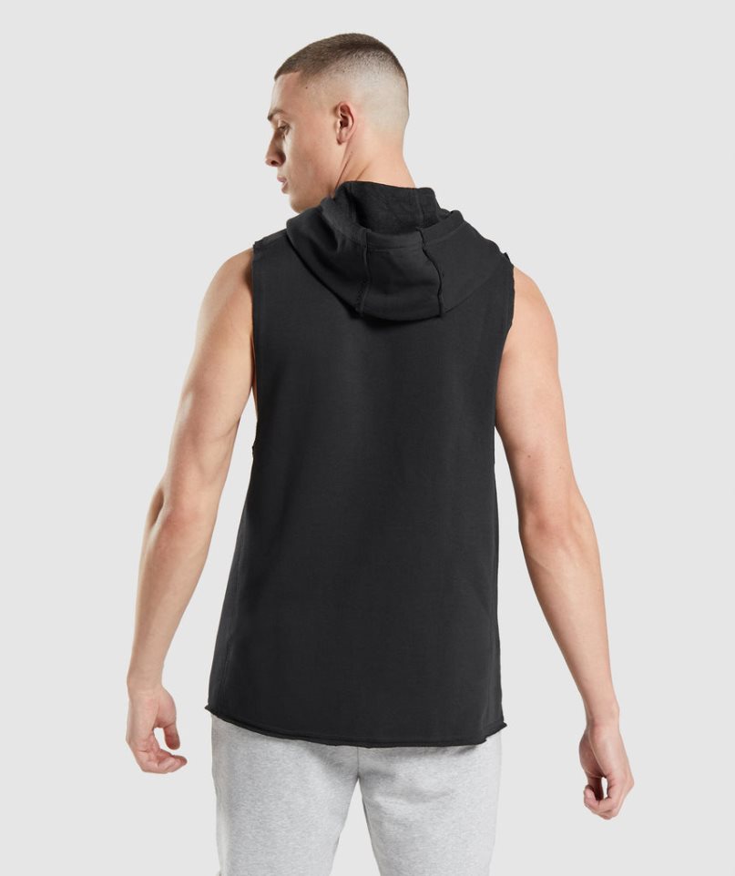 Gymshark Legacy Drop Arm Hoodie Herren Schwarz | AT-14-YPLW