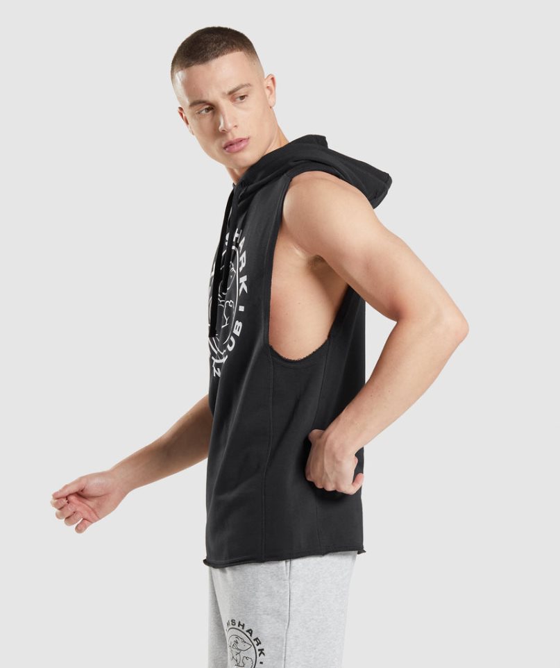 Gymshark Legacy Drop Arm Hoodie Herren Schwarz | AT-14-YPLW