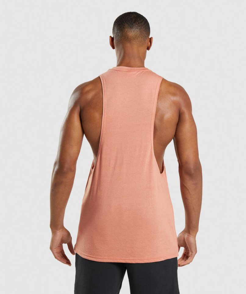 Gymshark Legacy Drop Arm Muskelshirt Herren Rosa | AT-23-OABP