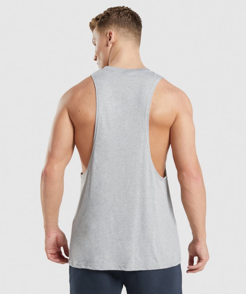 Gymshark Legacy Drop Arm Muskelshirt Herren Hellgrau | AT-67-DCVO