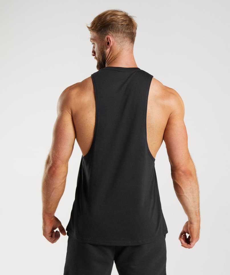 Gymshark Legacy Drop Arm Muskelshirt Herren Schwarz | AT-72-MYRX