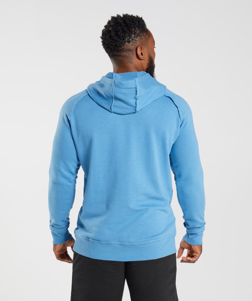 Gymshark Legacy Hoodie Herren Blau | AT-52-RITU