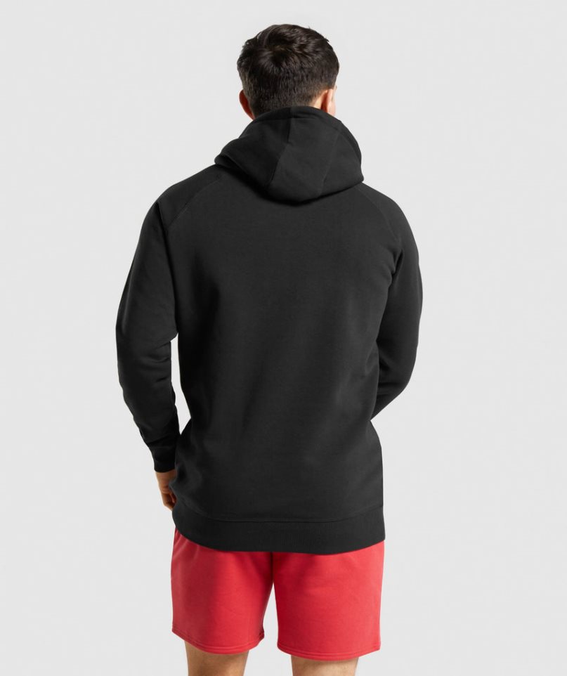 Gymshark Legacy Hoodie Herren Schwarz | AT-37-NHFW