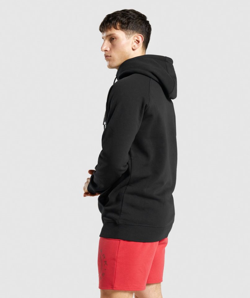 Gymshark Legacy Hoodie Herren Schwarz | AT-37-NHFW