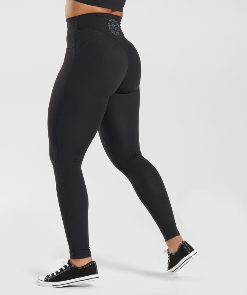 Gymshark Legacy Leggings Damen Schwarz | AT-59-DRLO