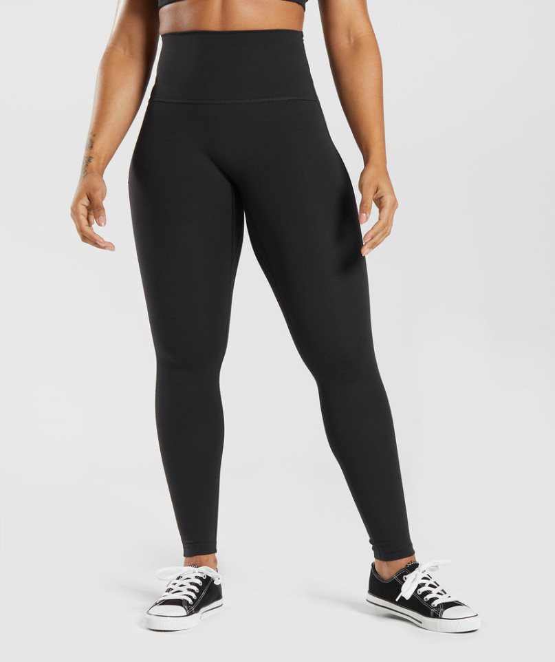 Gymshark Legacy Leggings Damen Schwarz | AT-59-DRLO