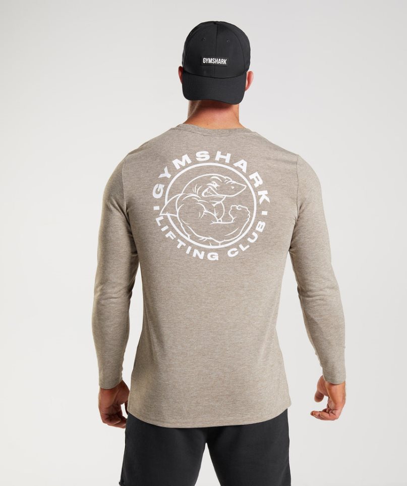 Gymshark Legacy Long Sleeve T-shirts Herren Grau | AT-56-NKYD