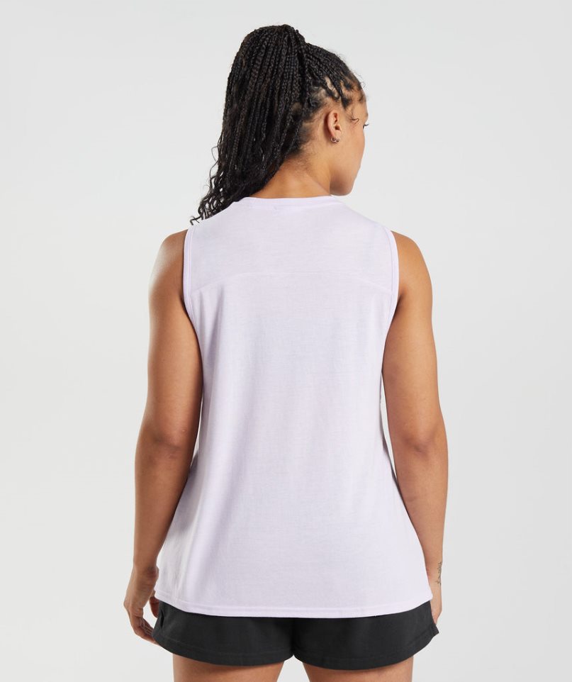 Gymshark Legacy Muskelshirt Damen Helllila | AT-89-NVMS