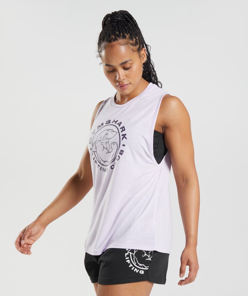 Gymshark Legacy Muskelshirt Damen Helllila | AT-89-NVMS