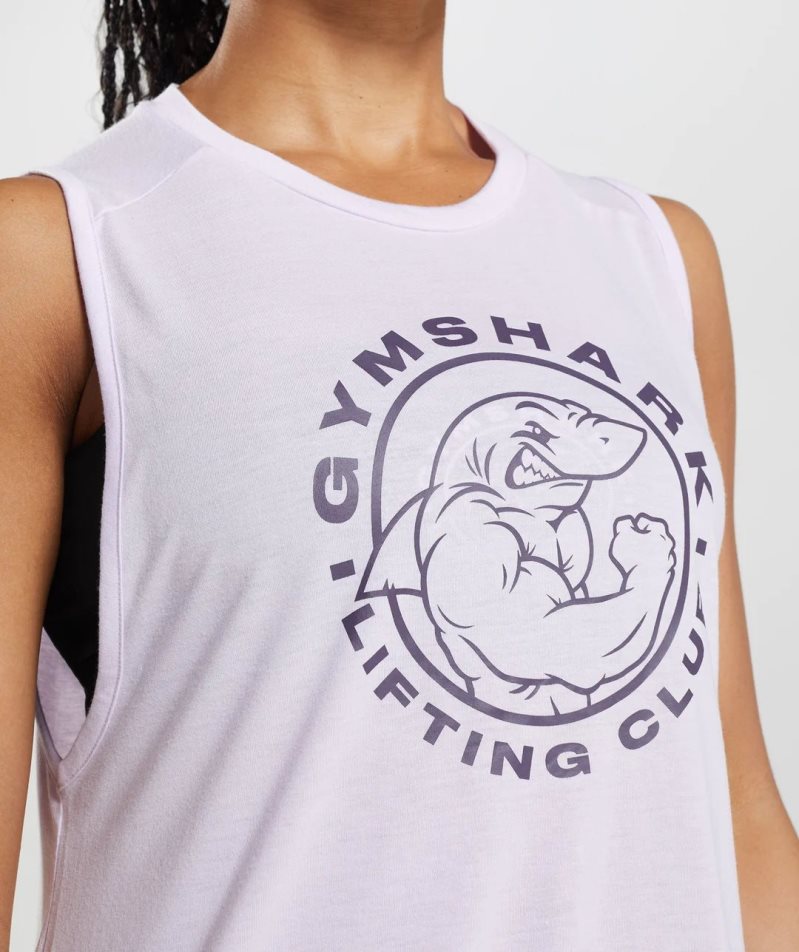 Gymshark Legacy Muskelshirt Damen Helllila | AT-89-NVMS