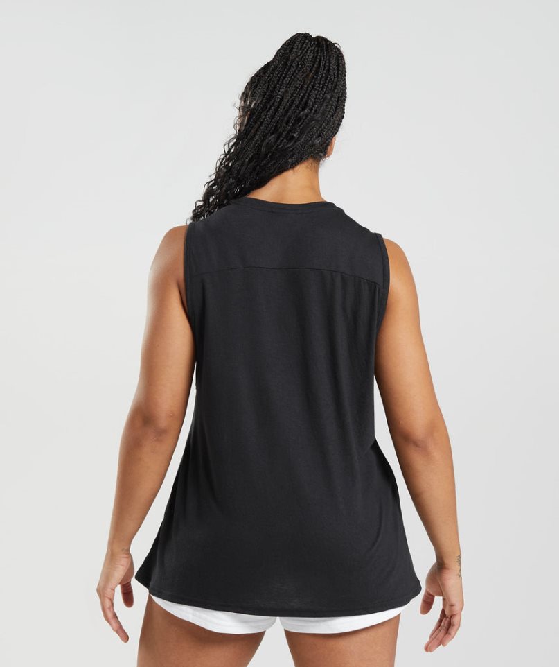 Gymshark Legacy Muskelshirt Damen Schwarz | AT-16-WOXP