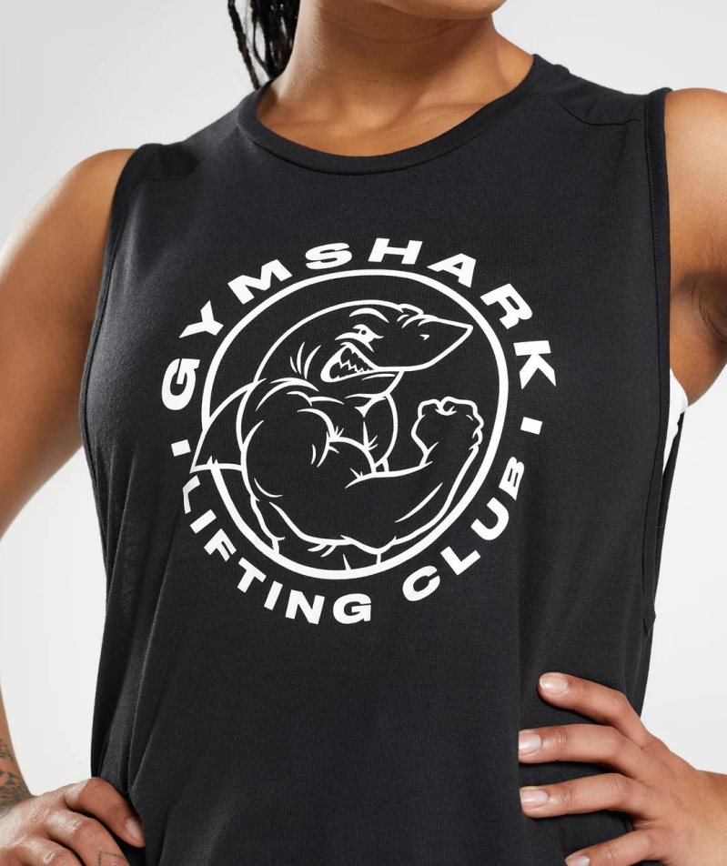 Gymshark Legacy Muskelshirt Damen Schwarz | AT-16-WOXP