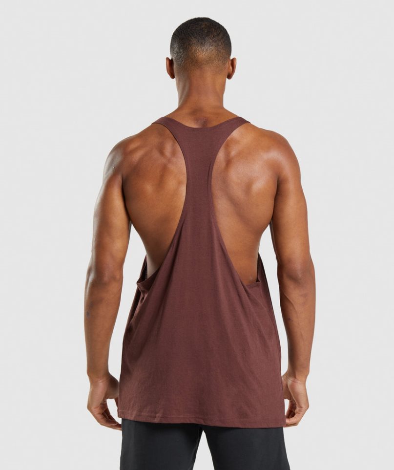 Gymshark Legacy Stringer Muskelshirt Herren Bordeaux | AT-26-CPKY