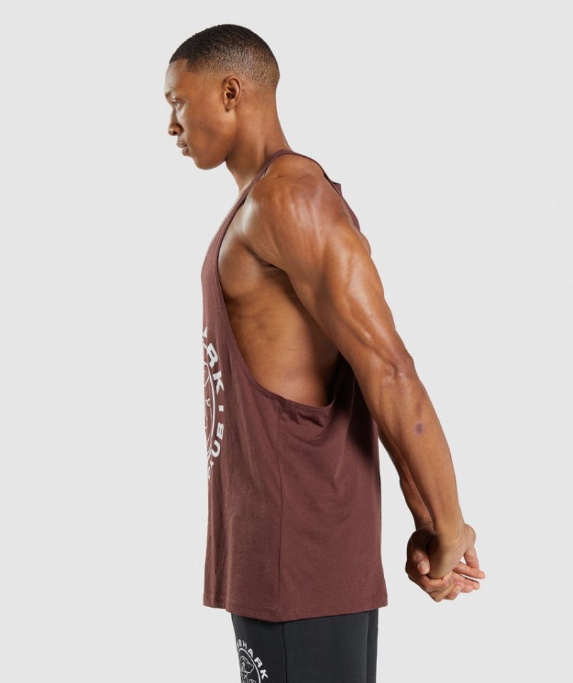 Gymshark Legacy Stringer Muskelshirt Herren Bordeaux | AT-26-CPKY