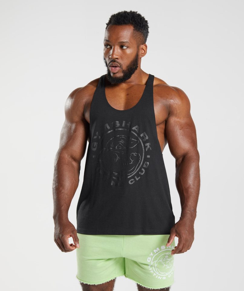 Gymshark Legacy Stringer Muskelshirt Herren Schwarz | AT-27-FWRG