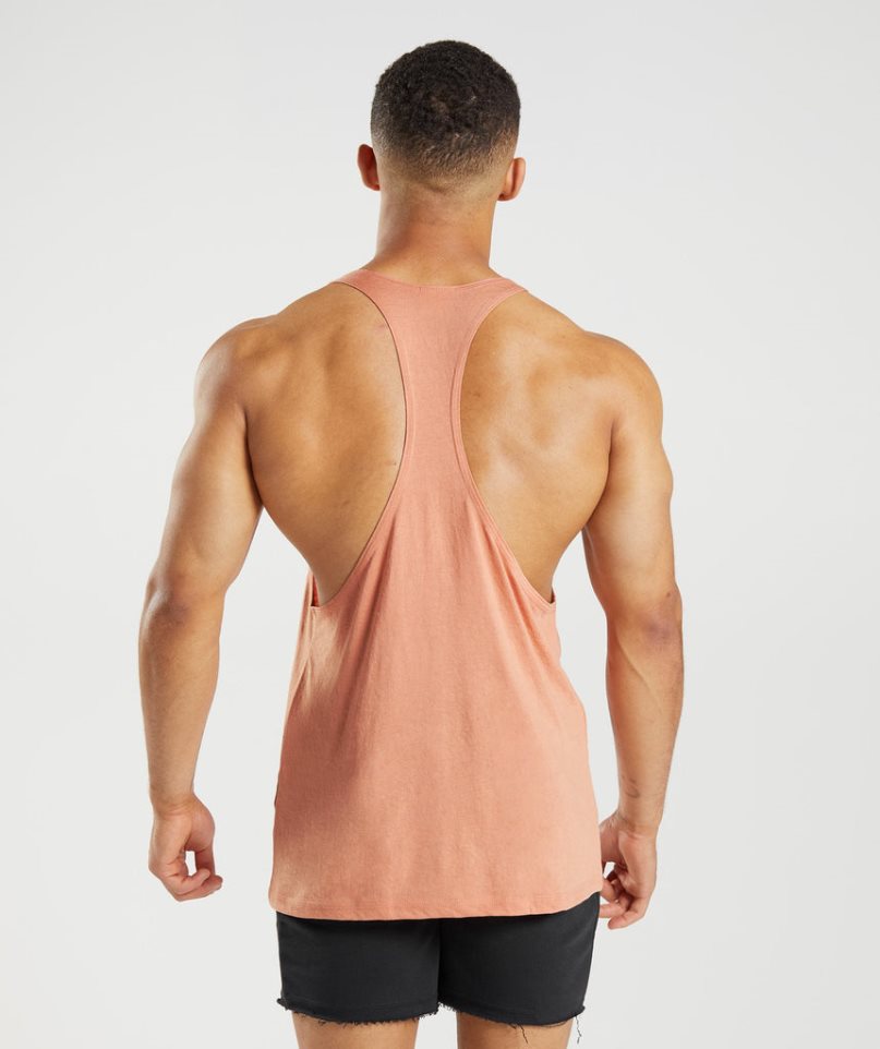 Gymshark Legacy Stringer Muskelshirt Herren Rosa | AT-60-KBDW