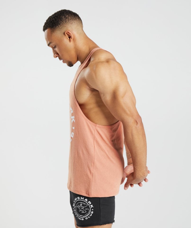 Gymshark Legacy Stringer Muskelshirt Herren Rosa | AT-60-KBDW