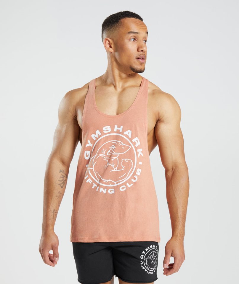 Gymshark Legacy Stringer Muskelshirt Herren Rosa | AT-60-KBDW