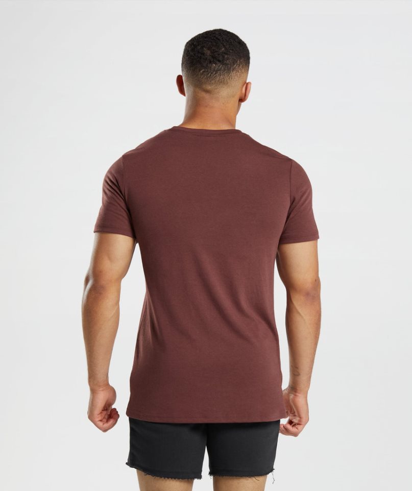 Gymshark Legacy T-shirts Herren Bordeaux | AT-48-QTPF