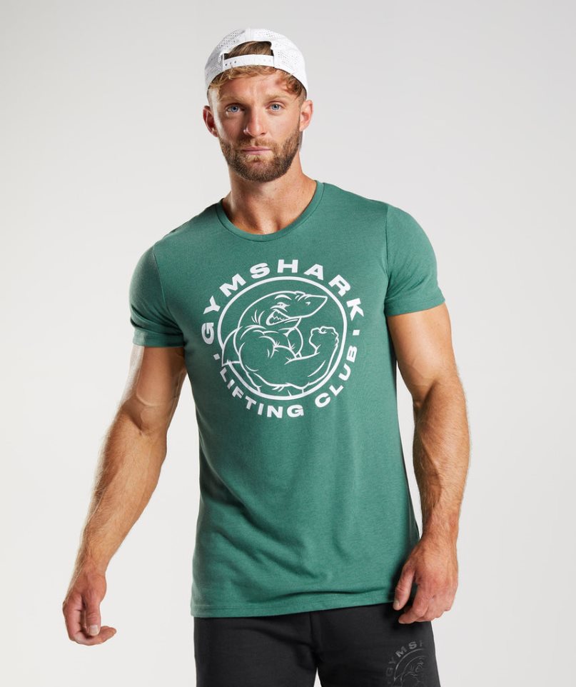 Gymshark Legacy T-shirts Herren Grün | AT-68-THZG