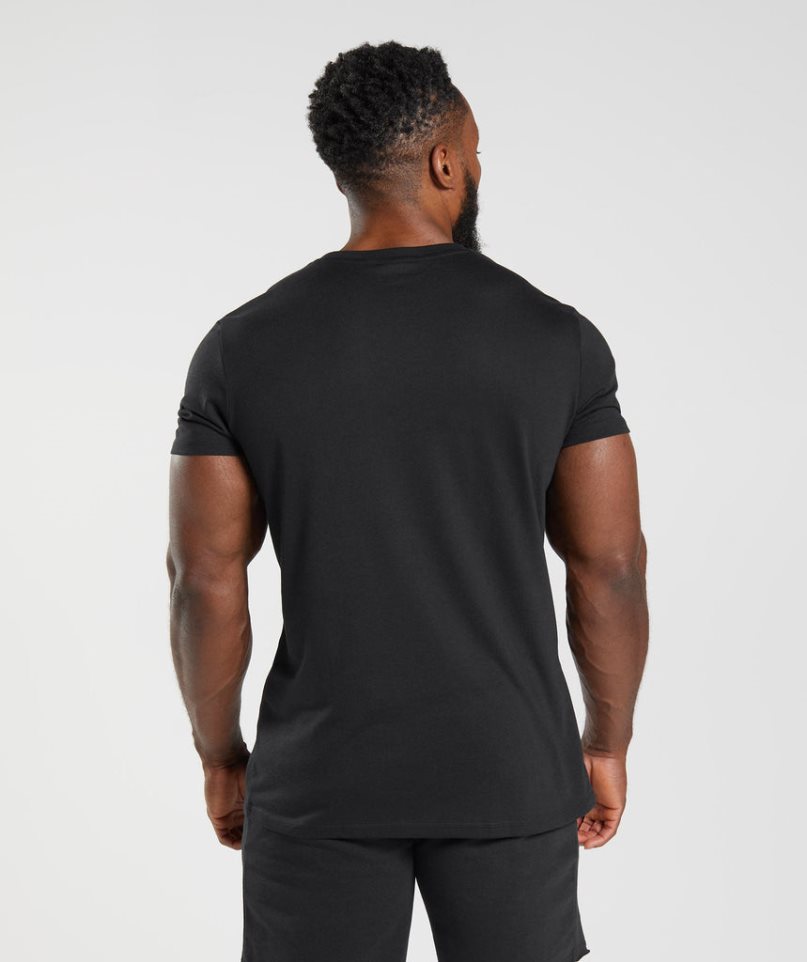 Gymshark Legacy T-shirts Herren Schwarz | AT-10-NOFU