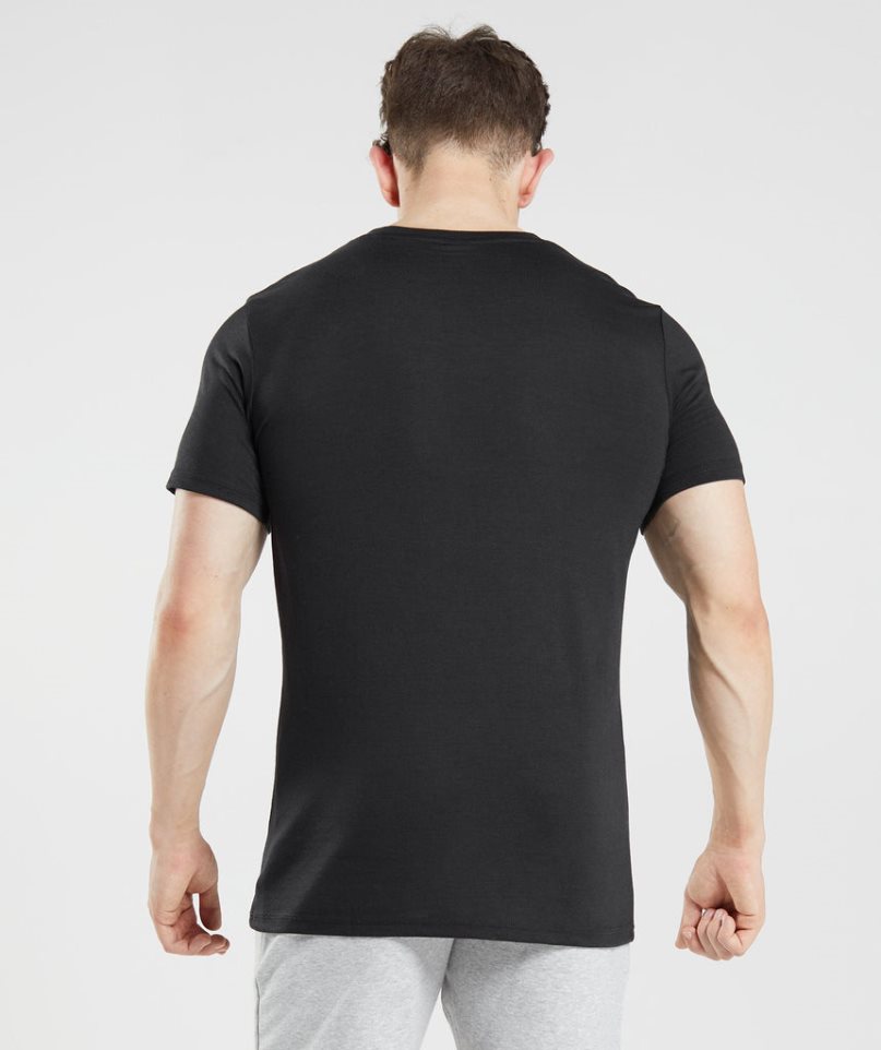 Gymshark Legacy T-shirts Herren Schwarz | AT-69-NMFD