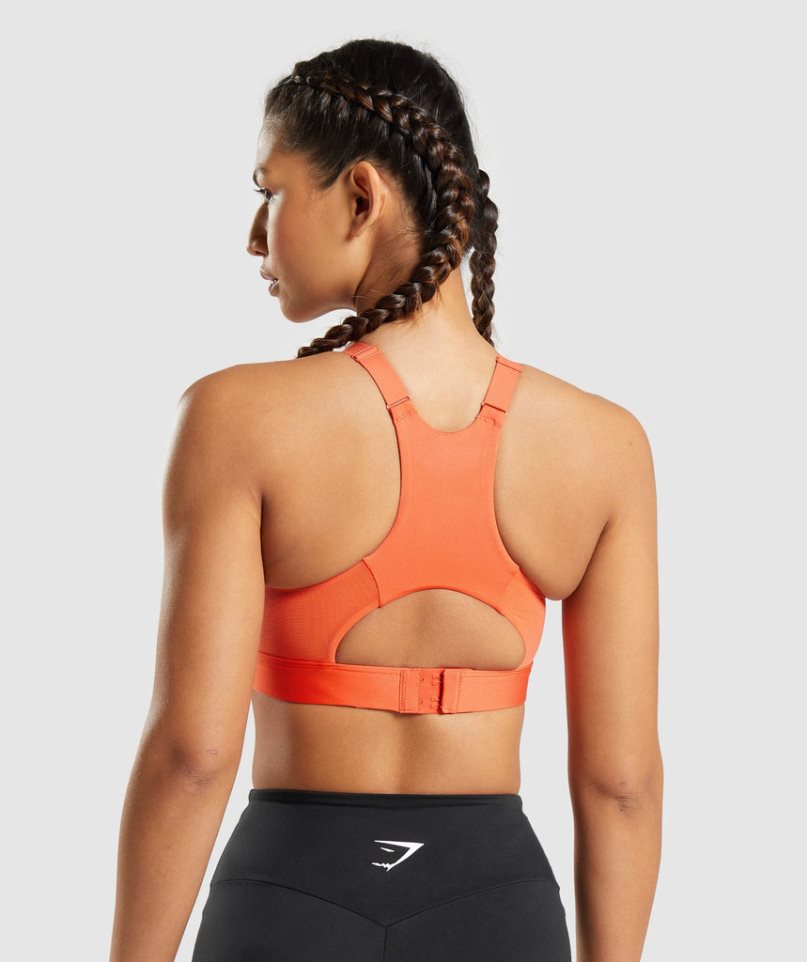 Gymshark Mesh Neckline 2.0 Sport Bh Damen Orange | AT-60-YBCL