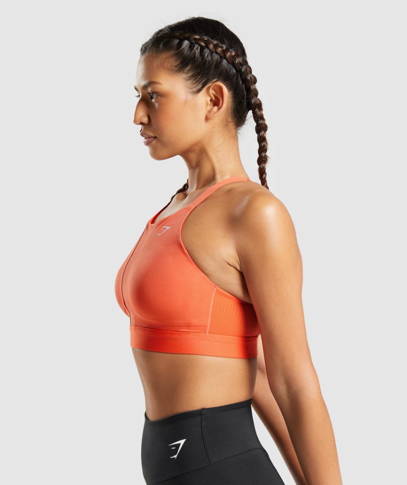 Gymshark Mesh Neckline 2.0 Sport Bh Damen Orange | AT-60-YBCL