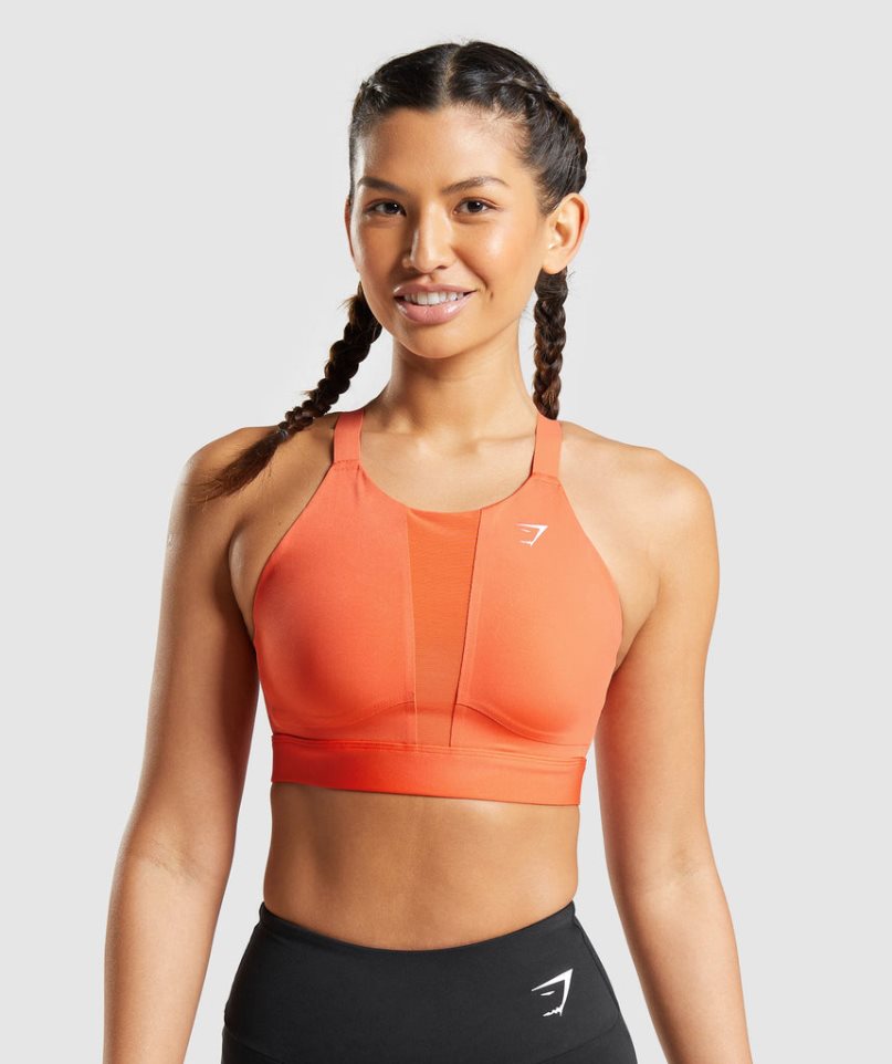 Gymshark Mesh Neckline 2.0 Sport Bh Damen Orange | AT-60-YBCL