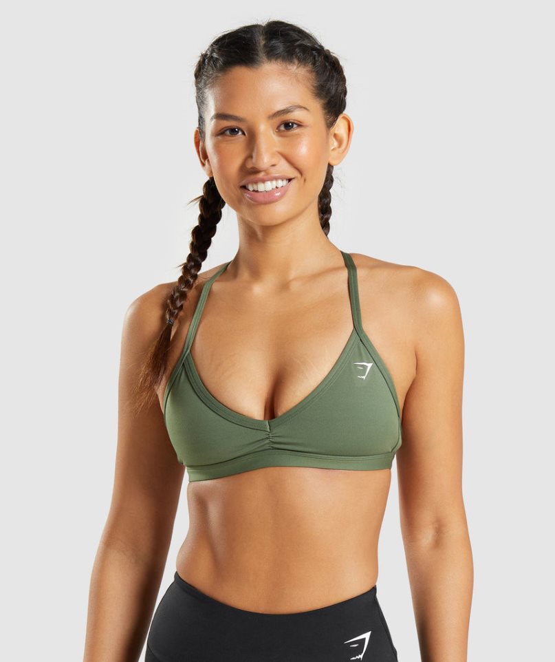 Gymshark Minimal Sport Bh Damen Olivgrün | AT-23-HZSL