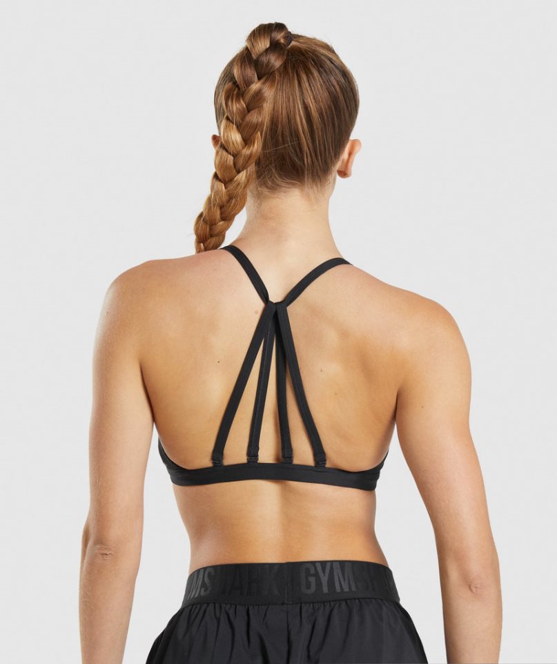 Gymshark Minimal Sport Bh Damen Schwarz | AT-60-DTBK