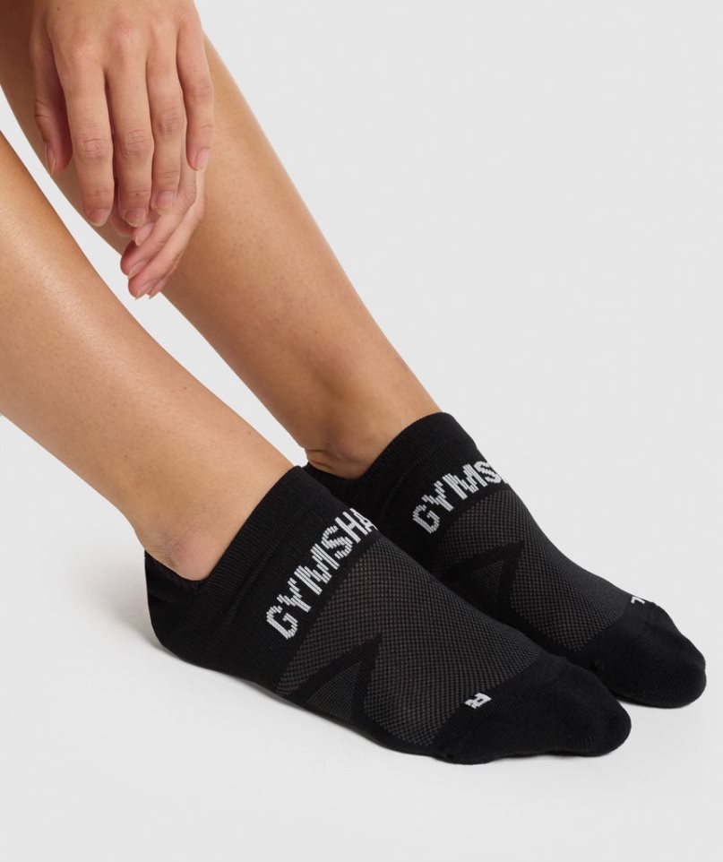 Gymshark No Show Performance Socken Schwarz | AT-30-KRVP