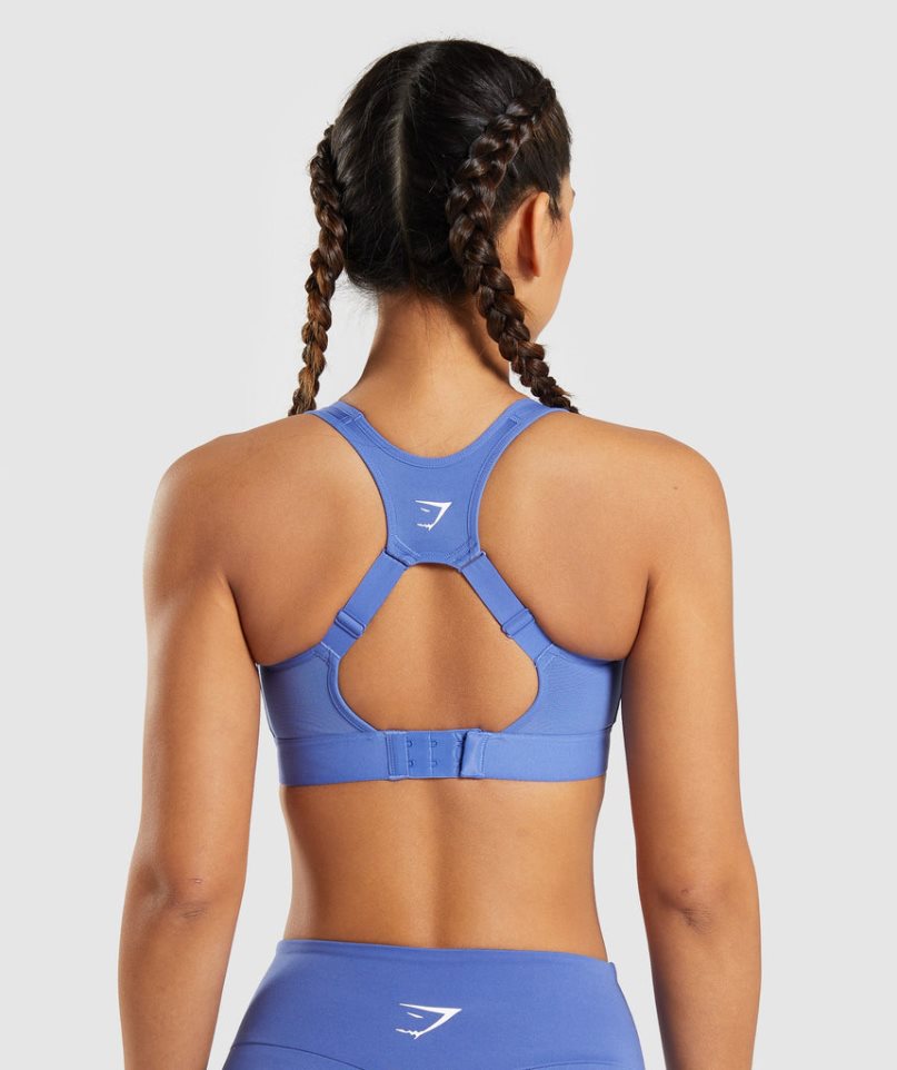 Gymshark Open Back Sport Bh Damen Blau | AT-87-IMJK