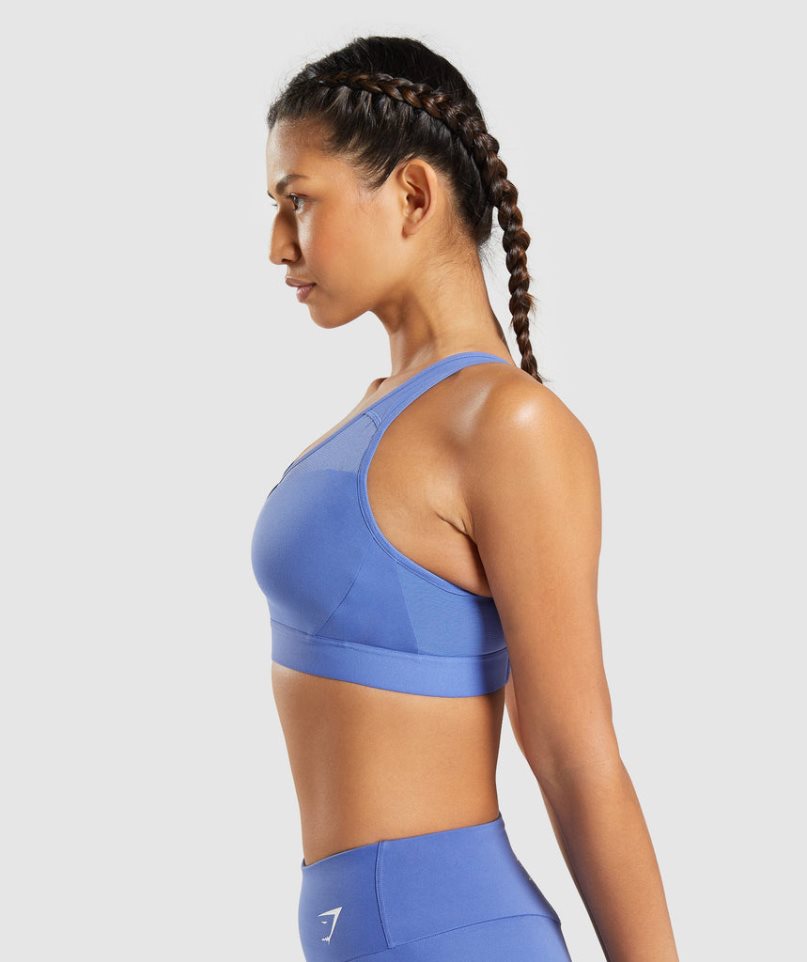 Gymshark Open Back Sport Bh Damen Blau | AT-87-IMJK