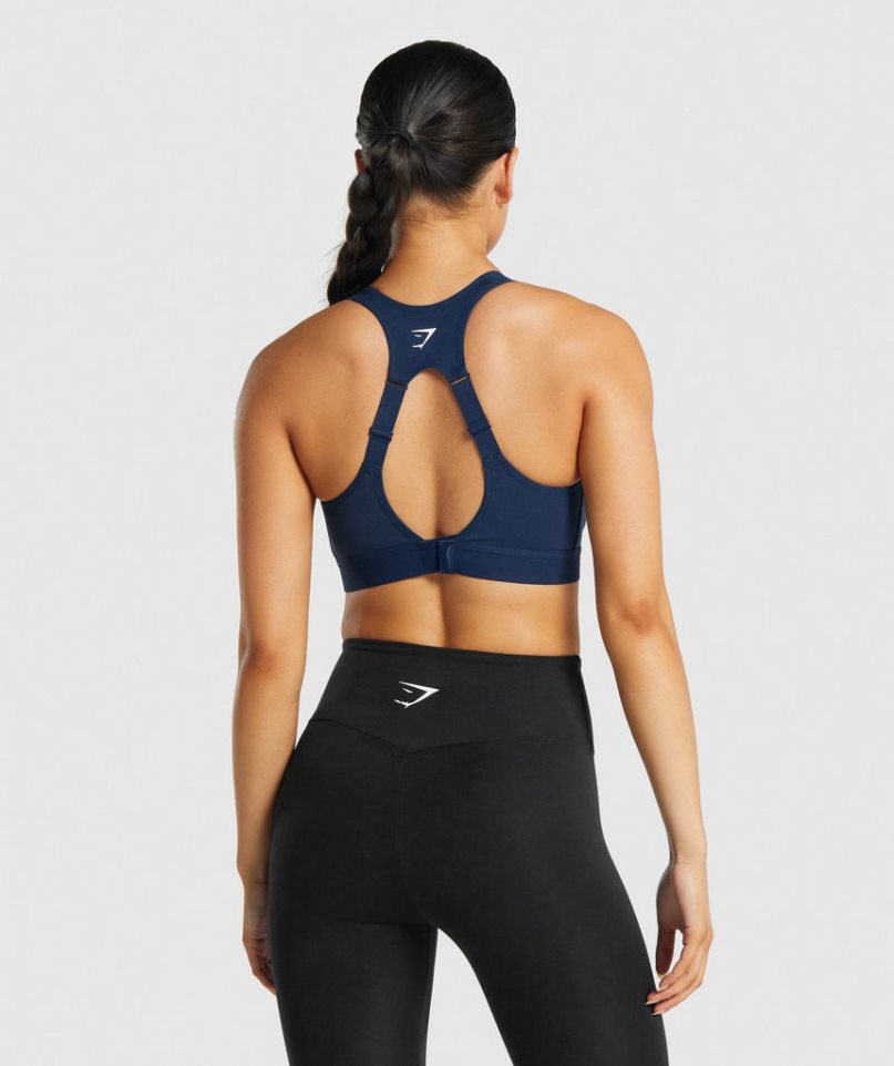 Gymshark Open Back Sport Bh Damen Navy | AT-74-OWRE