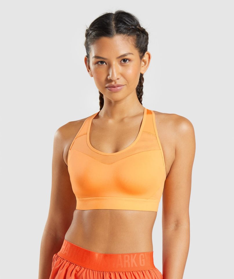 Gymshark Open Back Sport Bh Damen Orange | AT-06-NSIR