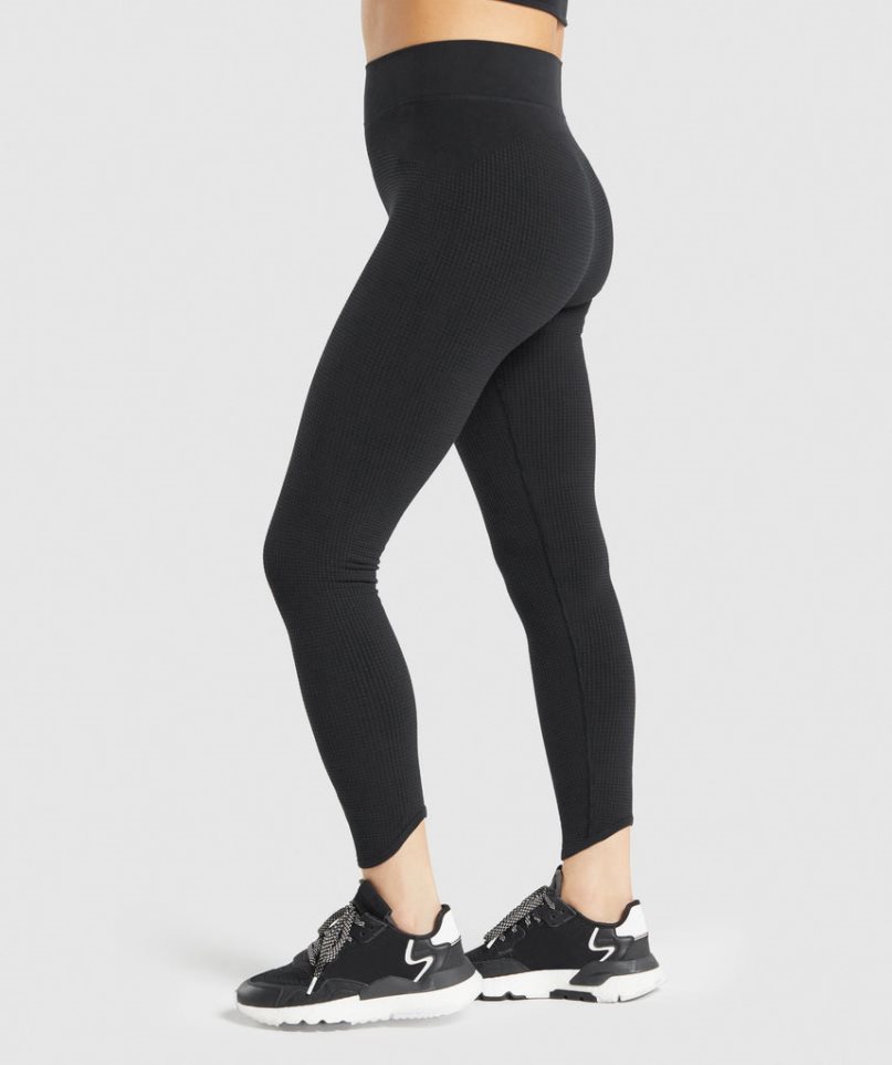 Gymshark Pause Seamless Leggings Damen Schwarz | AT-72-COQH