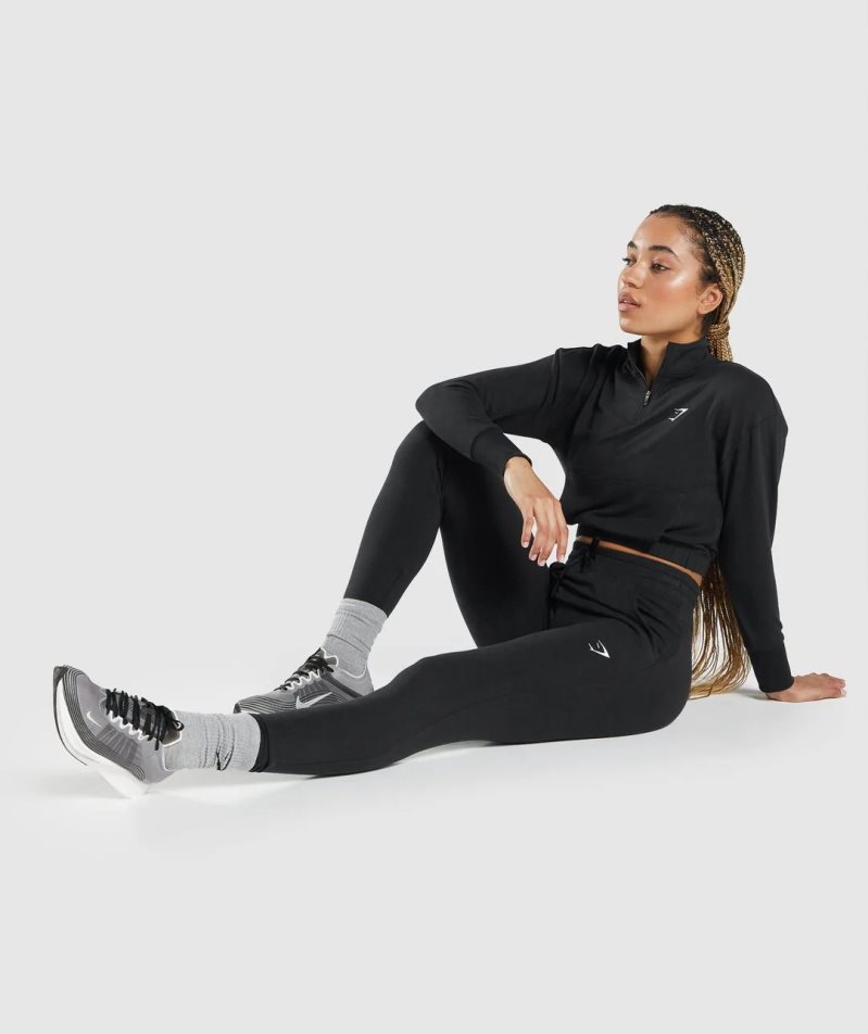 Gymshark Pippa Sport Jogginghose Damen Schwarz | AT-72-QDSA