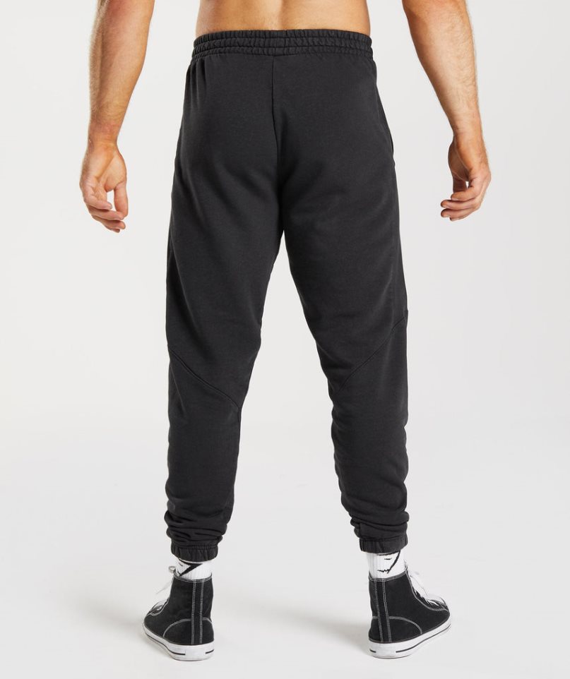 Gymshark Power Washed Jogginghose Herren Schwarz | AT-85-FBRC