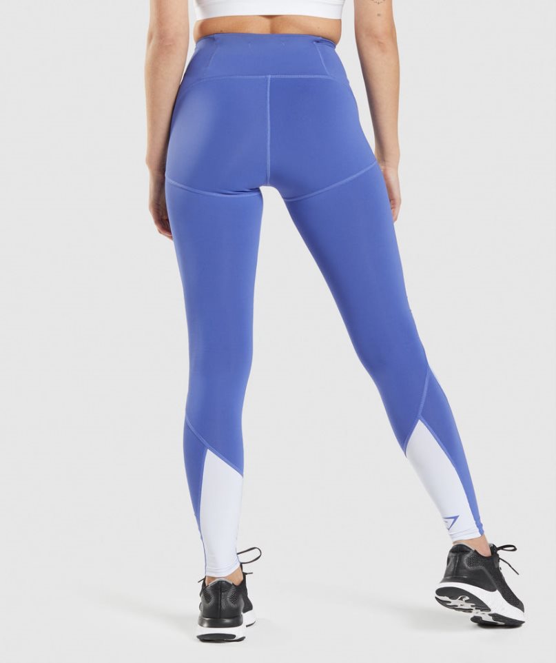 Gymshark Pulse Mesh Leggings Damen Blau | AT-86-VEDL