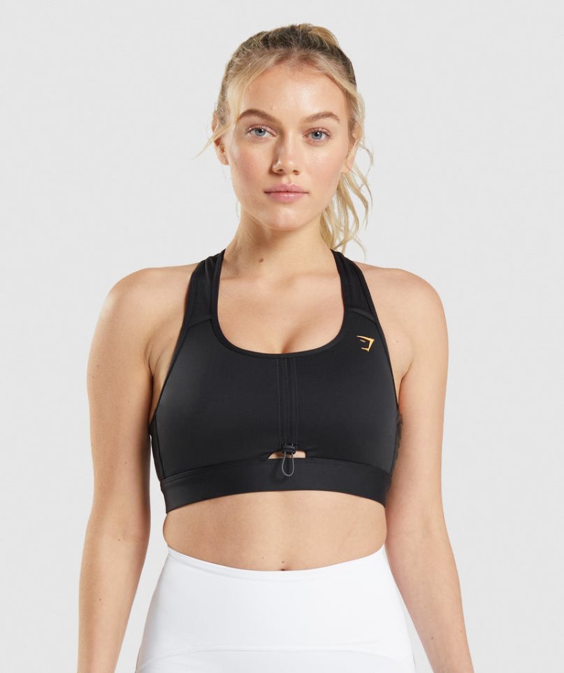 Gymshark Pulse Sport Bh Damen Schwarz | AT-40-DUTS