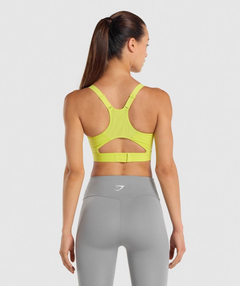 Gymshark Racer Back Sport Bh Damen Gelb | AT-90-KZOX