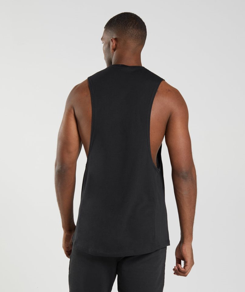 Gymshark React Drop Arm Muskelshirt Herren Schwarz | AT-01-WHRB