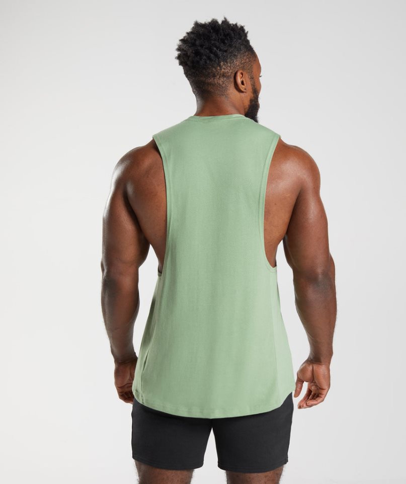 Gymshark React Drop Arm Muskelshirt Herren Mintfarben | AT-08-UKAD