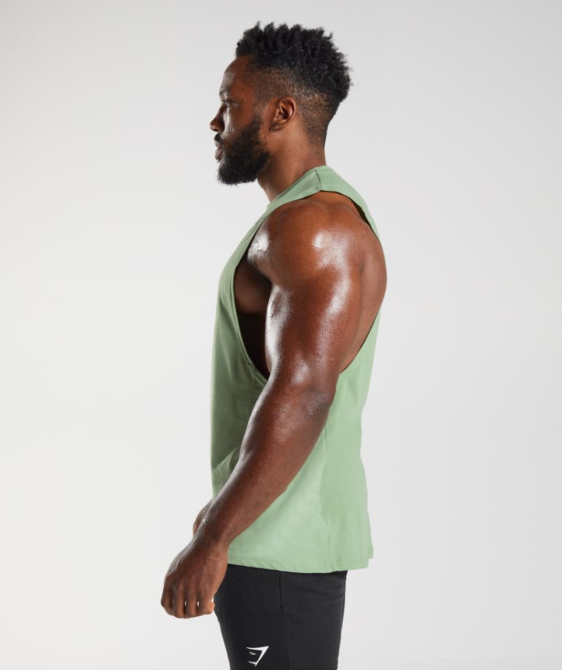 Gymshark React Drop Arm Muskelshirt Herren Mintfarben | AT-08-UKAD