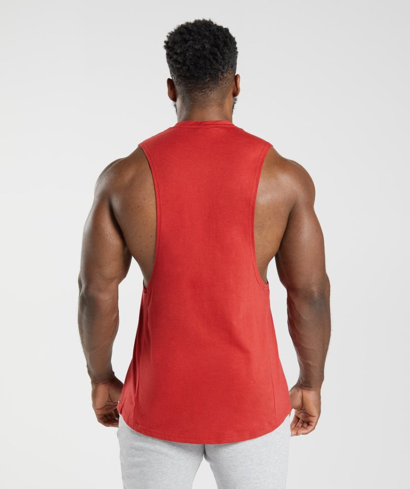 Gymshark React Drop Arm Muskelshirt Herren Rot | AT-78-FOEL