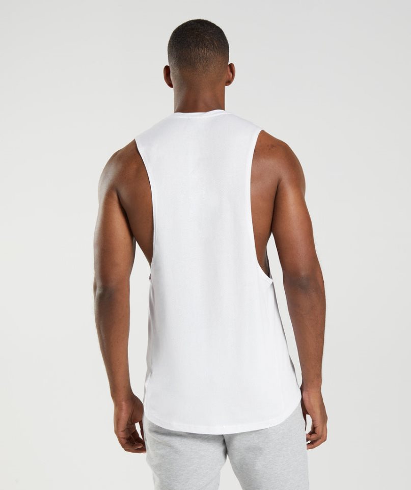 Gymshark React Drop Arm Muskelshirt Herren Weiß | AT-92-KCLA