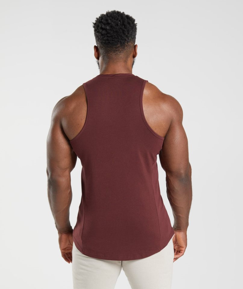 Gymshark React Muskelshirt Herren Bordeaux | AT-34-XKOT