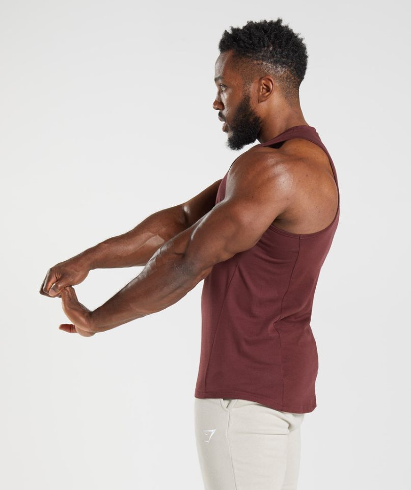 Gymshark React Muskelshirt Herren Bordeaux | AT-34-XKOT